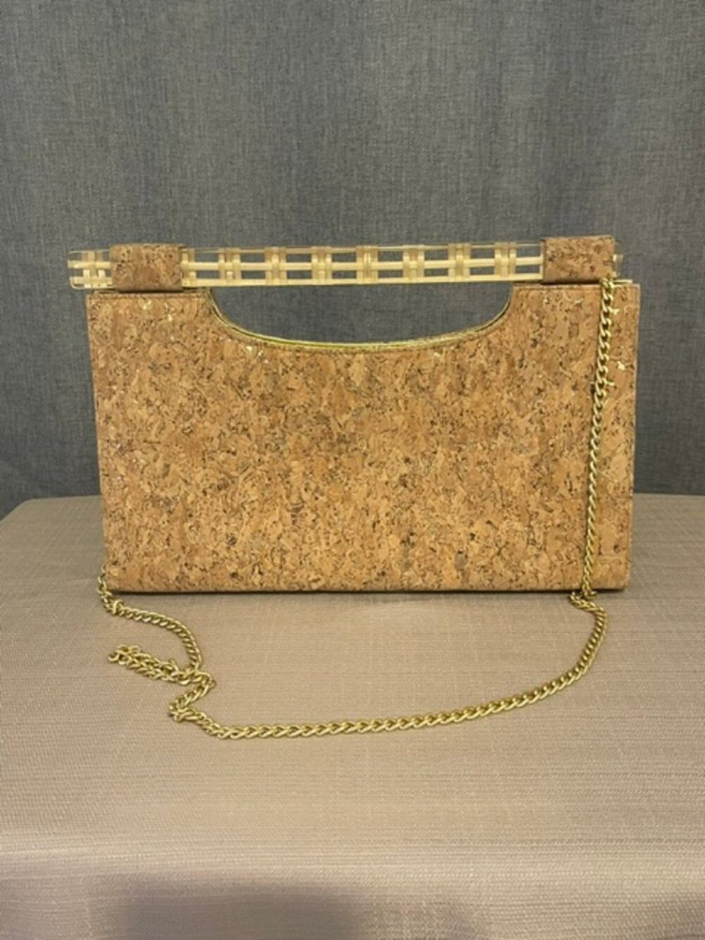 Vintage Timothy Hitsman Cork Clutch Purse